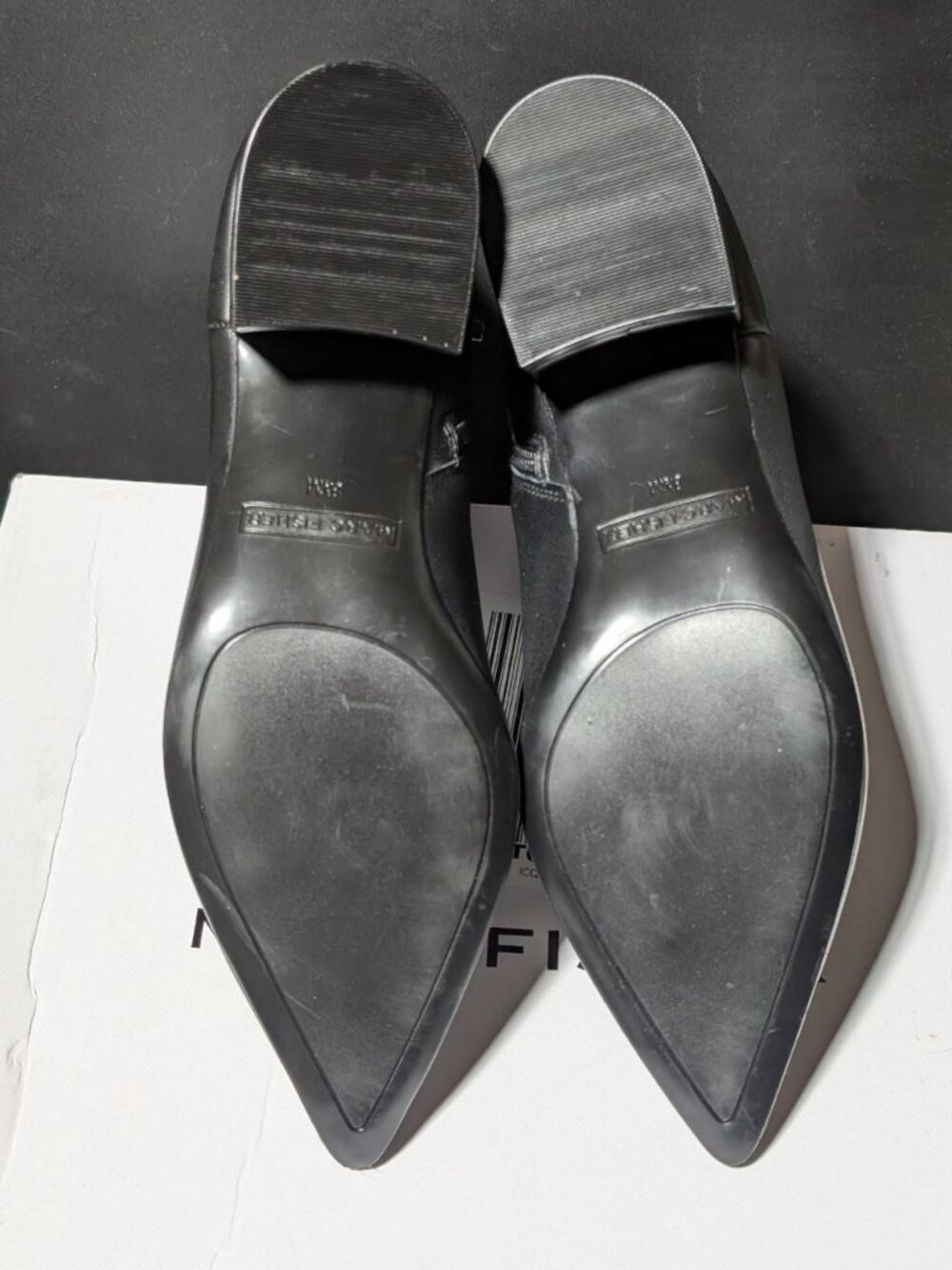 Marc Fisher Gismo Leather Ankle Booties Black US Size 8.5 - Picture 6 of 12